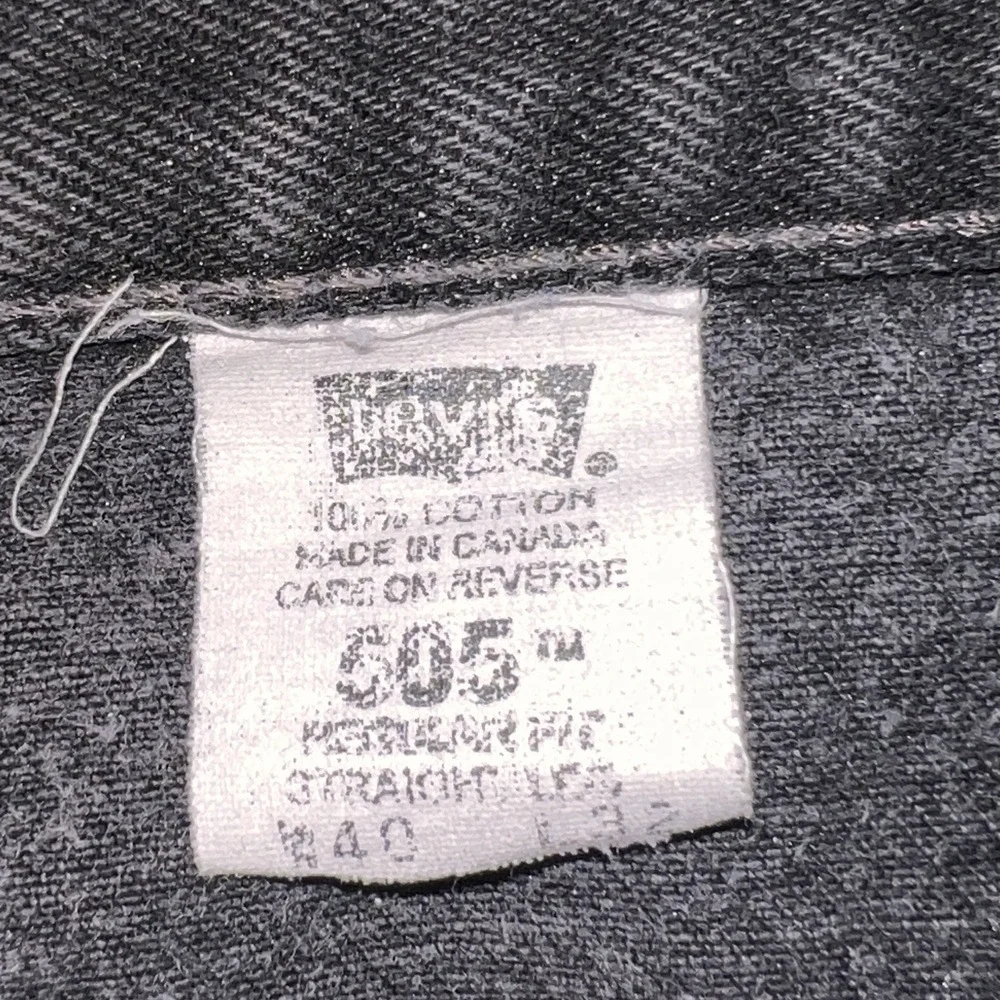 Vtg‎ 90s Levi's 505 Men's W40 Regular Fit Straight Leg Jeans Black Denim Canada